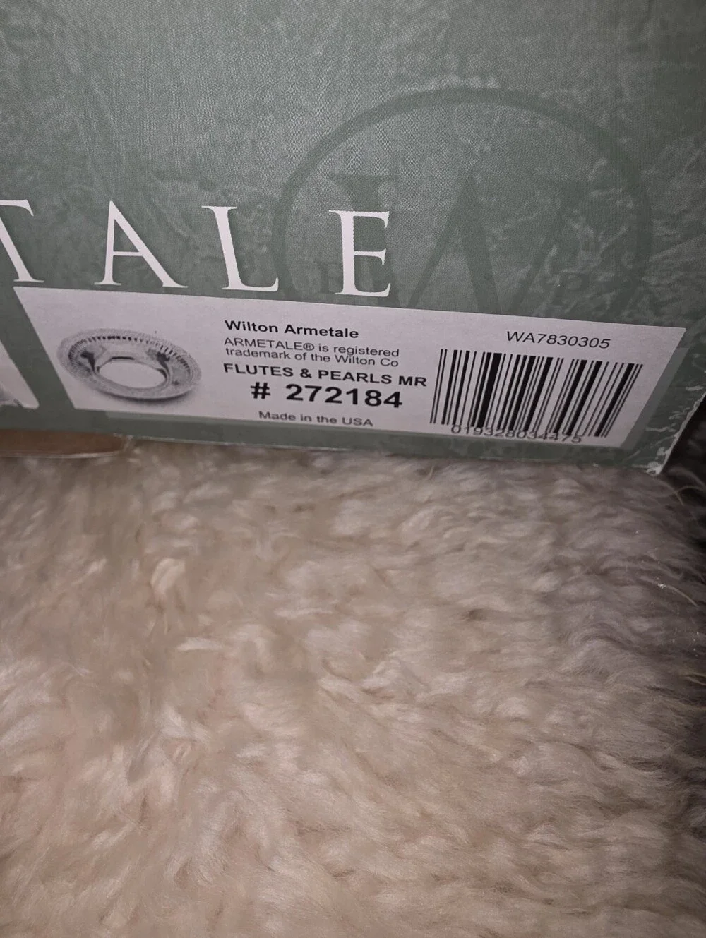 Wilton Armetale Flutes & Pearls Large Serving Bowl New in Box